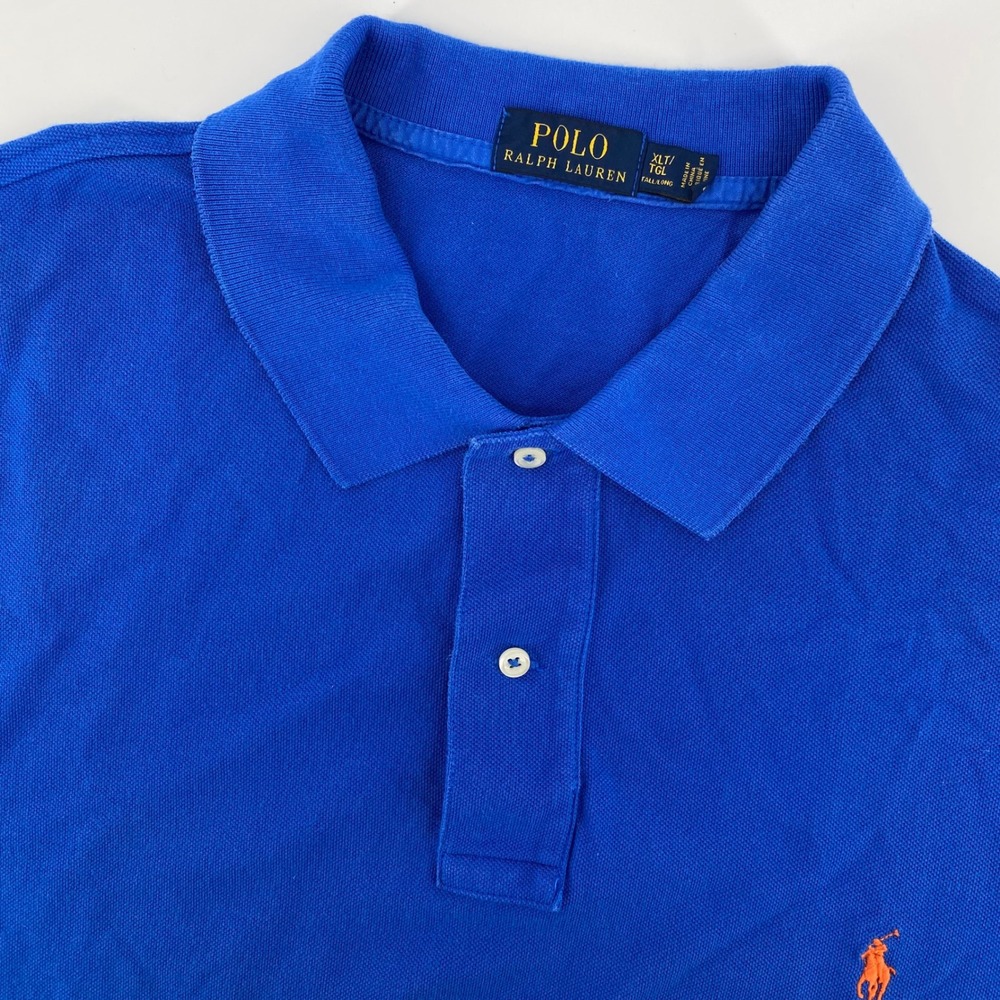 Polo Ralph Lauren Men's XLT Tall Ombre Blue Green Short Sleeve Polo Shirt